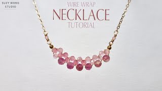 DIY Necklace Wire Wrap Necklace Tutorial  Easy Necklace Tutorial  DIY Jewelry  How to make [upl. by Aihsoek]