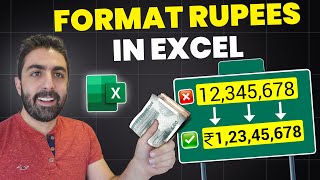 Indian Numbering System in Excel  💰 Formatting Rupees the Right Way ₹ 1234567 [upl. by Rolph]