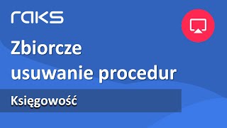 JPK V7  zbiorcze usuwanie procedur [upl. by Yenaiv]