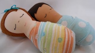 How to Make a Simple Handmade Doll  Cloth Doll Baby [upl. by Leinnad]