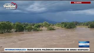 Se desborda el río Guayape en Olancho [upl. by Yetnruoc801]