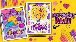 Cómo hacer PORTADAS BONITAS para tus materias  portadasbonitas kawaii studygram [upl. by Netsrek217]