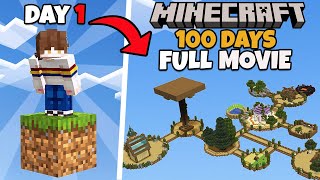 I Survived 100 Days in ONE BLOCK SKYBLOCK Minecraft FULL MOVIE [upl. by Schroder59]