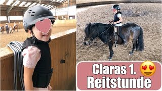 Claras erste Reitstunde 🐴 Direkt Galopp auf dem Pony Sommer Try on Fashion Haul VLOG  Mamiseelen [upl. by Ynaffad184]