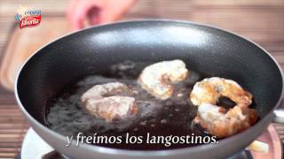 Receta de Langostinos Apanados en Salsa de Piña Mi Cocina La Favorita [upl. by Nirra]