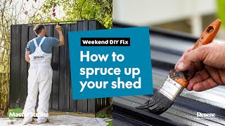 Weekend DIY Fix  How to spruce up your garden shed [upl. by Yatnahs]