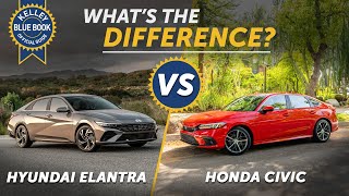 Hyundai Elantra vs Honda Civic  Whats The Difference [upl. by Nytsua623]