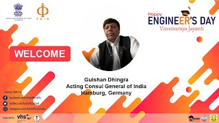 Welcome by Gulshan Dhingra Acting Cosul General Hamburg  𝗘𝗻𝗴𝗶𝗻𝗲𝗲𝗿’𝘀 𝗗𝗮𝘆 𝗼𝗳 𝗜𝗻𝗱𝗶𝗮  Germany  𝗙𝗢𝗜𝗗 [upl. by Joni]