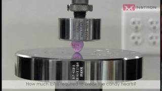 Instron Testing Candy Hearts [upl. by Trescott]