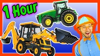 Colors Song Nursery Rhymes Learn to Count for Toddlers– Tractor Backhoe Collection for kids–1 Hour [upl. by Allan]