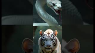 White Cobra Snake Vs White Wild Animals cobra animals wildanimals shorts viralshorts trending [upl. by Jordon174]