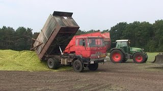 Maïs 2009 Veehouderij Intven met Ahlmann AZ 150 DAF 4x4 John Deere 5460Kemperbek [upl. by Sirad]