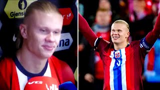 Erling Haaland makes shock announcement after scoring brace for Norway [upl. by Annaliese623]