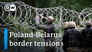 Polish Senate to vote on Belarus border wall  DW News [upl. by Yerggoeg]