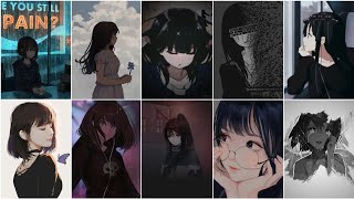 Anime Girl Black Aesthetic DP Photo🖤 Aesthetic dpz for girls  Anime Girls dppicsphotoimagesdpz [upl. by Naujej374]