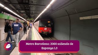 Metro Barcelona 2000 saliendo de Espanya L3 2024 [upl. by Tarrel]