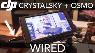 DJI CrystalSky WIRED connection to Osmo Stability test  REVIEW [upl. by Obocaj]