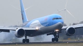 PHOYI ArkeFly B767 DREAMLINER LIVERY landing 18R [upl. by Nihcas609]