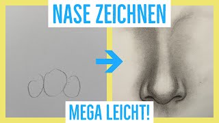 WIE man eine NASE ZEICHNET  Für ANFÄNGER [upl. by Aneryc]