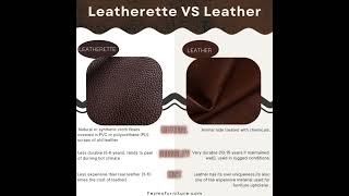 Leather vs leatherette know the difference By Fezmo Eazy Living [upl. by Anson789]