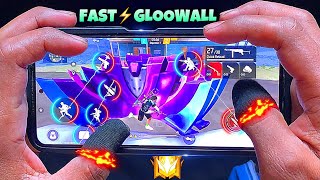 4 Finger Custom Hud🔴Fast💨GlooWall⚡️Tutorial⚙️Free Fire🔥Control Settings [upl. by Yadseut650]