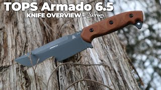 TOPS Armado 65 Fixed Blade Knife 5Minute Overview  Jimping with Jacrispy [upl. by Siloam]