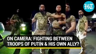 Soldiers Of Putin Loyalist Ramzan Kadyrov Beat Up Russian Troops In Ukraines Melitopol Viral Video [upl. by Annehs]