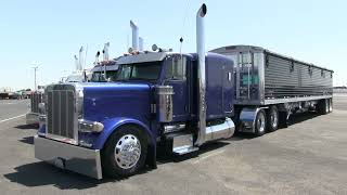 Peterbilt 379 With A Timpte Super Hopper  Desert Diesel Nationals Chandler Arizona 41523 [upl. by Lahpos]