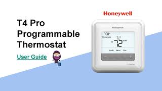 Honeywell T4 Pro Programmable Thermostat User Guide  TH4110U2005 Manual [upl. by Adamec]