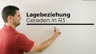 Lagebeziehung von Geraden in R3 Schaubilder Übersicht Vektorgeometrie  Mathe by Daniel Jung [upl. by Yoreel]