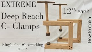 15  How to Make Deep Reach C Clamps All Wood only 10 Extreme Strength [upl. by Ligriv97]