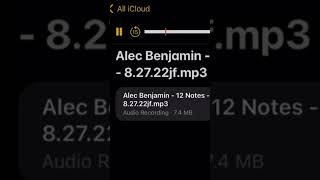 12 notes  alec Benjamin demo [upl. by Ynnus]