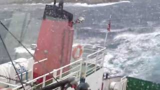 Unst Ferry Bigga on Bluemullsound Shetland  January 2010 [upl. by Drooff]