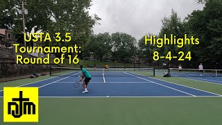 USTA 35 Tournament Round of 16 Highlights  8424 [upl. by Enilegna803]