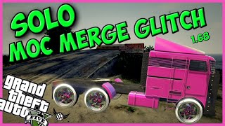 SOLO How to Get Modded MOC with F1Bennys Wheels in GTA 5 Online MOC MERGE GLITCH [upl. by Nellak]