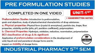 physicochemical properties in relation to biological action Part1  L3 U1  Medicinal Chem 1 [upl. by Yelha]