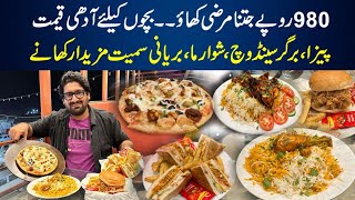 All You Can Eat Just Rs 980  Ab Sab Kha Jao 🍕 Burger 🍔🍟 🍚 🥪 [upl. by Stryker]