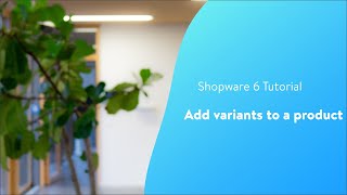 Add variants to a product Shopware 6 Tutorial EN [upl. by Booker411]