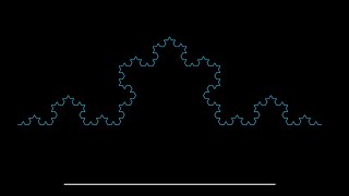 The triadic Von Koch Curve  Deterministic fractals  Animation [upl. by Gerg]