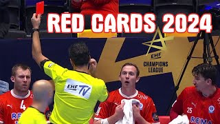 TOP RED CARDS HANDBALL 2024 EHF Champions League [upl. by Arodoeht151]