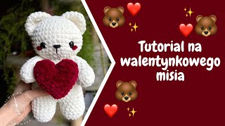 Tutorial na walentynkowego misia [upl. by Nnyllaf]