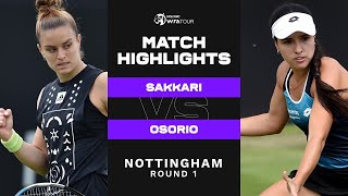 Maria Sakkari vs Camila Osorio  2022 Nottingham Round 1  WTA Match Highlights [upl. by Oicor]