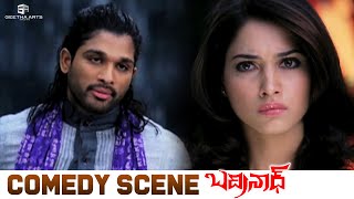 Badrinath Movie Comedy Scene  Allu Arjun Tamannaah Raghu Babu Krishna Bhagavan  VV Vinayak [upl. by Bobbee731]