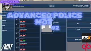 QBESX  ADVANCED POLICE MDT SCRIPT  FiveM 2025  GTA V [upl. by Kerns]