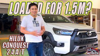 2023 Toyota Hilux Conquest 4x2 AT  360 Walkaround Review  Motorista Adventures [upl. by Cello396]