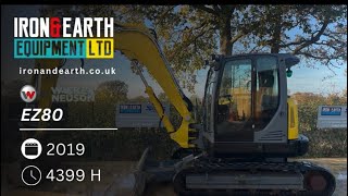 2019 Wacker Neuson EZ80 8 Tonne Excavator [upl. by Ahsinom]