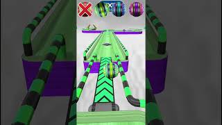 Which Ball Win This Four Ball Race GreenBulePurple goingballs youtubeshorts shorts [upl. by Nogras]