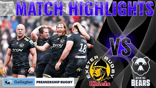 MATCH HIGHLIGHTS Exeter Chiefs v Bristol Bears [upl. by Tippets]