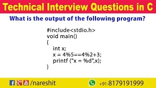 Operators  C Technical Interview Questions and Answers  Mr Srinivas [upl. by Blackstock]