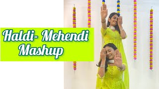 HaldiMehendi Dance Mashup part1  Wedding Choreography  Easy Steps  Rushita amp Jeel [upl. by Damali461]